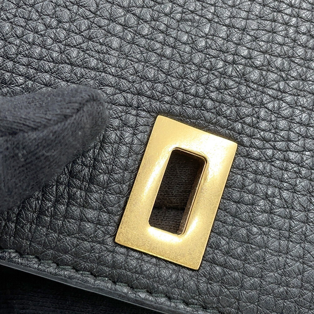 Bottega Veneta Shoulder Bag Angle Palmerato Leather Black - Picture 11 of 12
